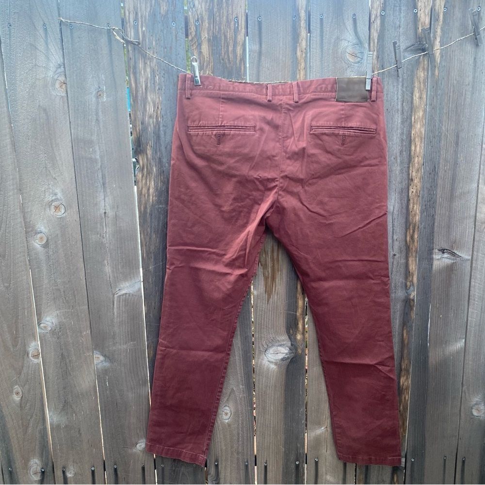 All saints cotton blend red chinos size 36 - Picture 8 of 11